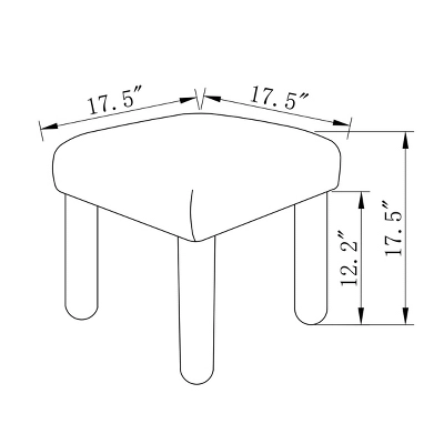 Upholstered Square Stool Ottoman - Room Essentials™ 5 Upholstered Square Stool Ottoman - Room Essentials™ - Image 3