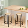 Set Of 2 24" Wood With And Metal Base Backless Counter Height Barstool Stool Natural - Room Essentials™ -Room Essentials GUEST 1902addf f8e7 47d3 9aa0 6b0419377278