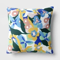 17"x17" Reversible Square Outdoor Pillow - Room Essentials™ -Room Essentials GUEST 19410cc3 8b06 4163 9afa a9c84ec06853