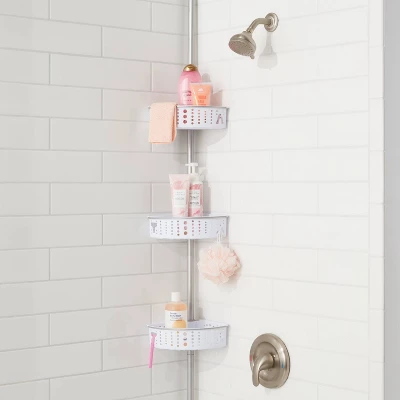 Steel Corner Tension Pole Caddy - Room Essentials™ 3 Steel Corner Tension Pole Caddy - Room Essentials™