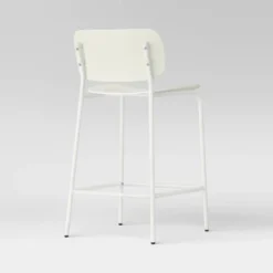 Set Of 2, 24" Molded Plastic With Metal Base Counter Height Barstools White - Room Essentials™ 8 Set Of 2, 24" Molded Plastic With Metal Base Counter Height Barstools White - Room Essentials™ -Room Essentials GUEST 217235b9 6276 40de 8763 1326c2d8cfef