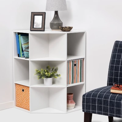 Corner Cube Bookshelf White - Room Essentials™ 3 Corner Cube Bookshelf White - Room Essentials™