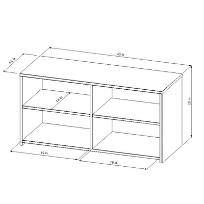 Storage TV Stand For TVs Up To 43" Black - Room Essentials™ 6 Storage TV Stand For TVs Up To 43" Black - Room Essentials™ - Image 4