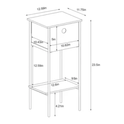 Fabric Bin Dorm Side Table Black Frame - Room Essentials™ -Room Essentials GUEST 29b2eed4 2a93 44ce 9a1d 5d6a80e003ca