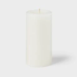 3" X 6" Unscented Pillar Candles White - Room Essentials™: 90 Hours Burn, Paraffin Wax, No Scent -Room Essentials GUEST 2dab46c8 36e4 408b 84e5 e2f25cb1fee9