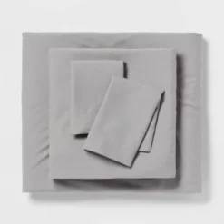 Stripe Microfiber Reversible Comforter & Sheet Set Gray - Room Essentials™ -Room Essentials GUEST 2ee2ccc5 7a6d 4fb8 bbe2 72b632973d4c