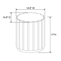 Scalloped Round Side Table Black - Room Essentials™ -Room Essentials GUEST 35dbe16d a6e0 4442 b3e0 021d2ca6586f