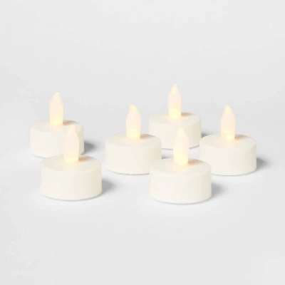 12ct Twist-Flame LED Tealight Candles (Cream) - Room Essentials™: Battery-Operated, Flickering, Plastic 4 12ct Twist-Flame LED Tealight Candles (Cream) - Room Essentials™: Battery-Operated, Flickering, Plastic - Image 2