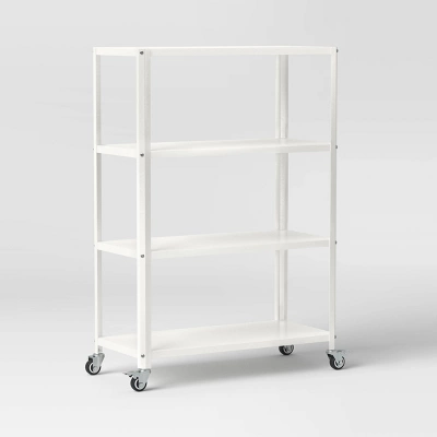 44" 3 Shelf Metal Rolling Bookcase - Room Essentials™ 8 44" 3 Shelf Metal Rolling Bookcase - Room Essentials™ - Image 6