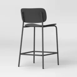 Set Of 2 24" Molded Plastic With Metal Base Counter Height Barstool Black - Room Essentials™ -Room Essentials GUEST 37eafc9c d36b 4d99 bb6a 338a6e30bbea