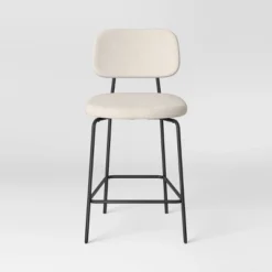 24" Upholstered With Metal Base Counter Height Barstool Cream Boucle - Room Essentials™ 8 24" Upholstered With Metal Base Counter Height Barstool Cream Boucle - Room Essentials™ -Room Essentials GUEST 3aa8f4ea 6866 4592 969d e00095951a38