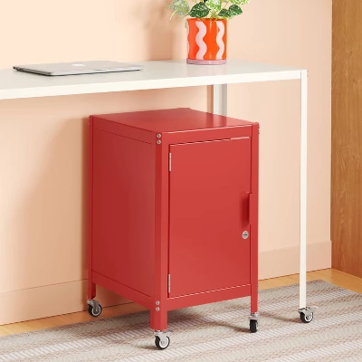 Metal Rolling Locker Dorm Storage Cabinet With Lock- Room Essentials™ 3 Metal Rolling Locker Dorm Storage Cabinet With Lock- Room Essentials™