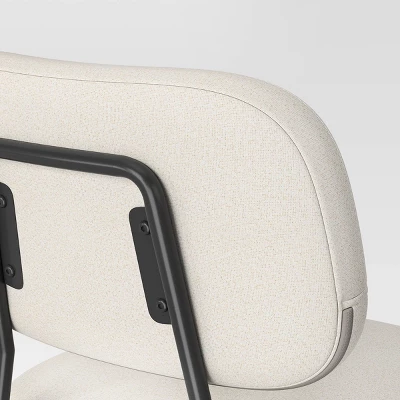 24" Upholstered With Metal Base Counter Height Barstool Cream Boucle - Room Essentials™ 6 24" Upholstered With Metal Base Counter Height Barstool Cream Boucle - Room Essentials™ - Image 4