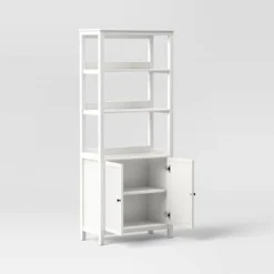 72" Bookcase Traditional With Three Open Shelves And Cabinet Classic White - Room Essentials™ -Room Essentials GUEST 4bb121f8 b793 4704 8956 58ea1d6cded4