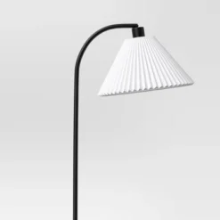 Downbridge Pleated Floor Lamp Black - Room Essentials™: Modern Empire Shade, ETL Listed, 58" Height -Room Essentials GUEST 5944c0b0 bab7 41f2 8cea 2da2a5b1bb18