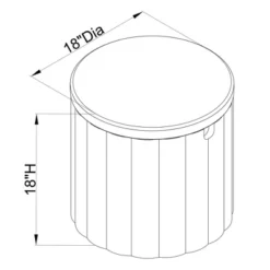 Folding Round Storage Ottoman - Room Essentials™ -Room Essentials GUEST 5c34724a d744 486f bd0d d416d1075687