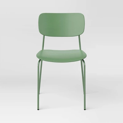 Set Of 2 Molded Plastic With Metal Base Dining Chair - Room Essentials™ 4 Set Of 2 Molded Plastic With Metal Base Dining Chair - Room Essentials™ - Image 2