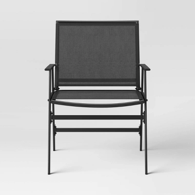 4pc Sling Patio Conversation Set - Black - Room Essentials™ 4 4pc Sling Patio Conversation Set - Black - Room Essentials™ - Image 3