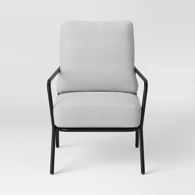 2pc Metal Mesh Outdoor Patio Chairs With Double Cushions, Club Chairs Black - Room Essentials™ 5 2pc Metal Mesh Outdoor Patio Chairs With Double Cushions, Club Chairs Black - Room Essentials™ - Image 3