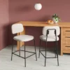 24" Upholstered With Metal Base Counter Height Barstool Cream Boucle - Room Essentials™ 1 24" Upholstered With Metal Base Counter Height Barstool Cream Boucle - Room Essentials™ -Room Essentials GUEST 633fdf6e 7981 402e 980c ddf1c125bd6b