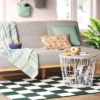 4'x5'6" Checkered Area Rug Ivory/Green - Room Essentials™ 1 4'x5'6" Checkered Area Rug Ivory/Green - Room Essentials™ -Room Essentials GUEST 634c33ea b36b 4e47 b8ed 930420a3fa53