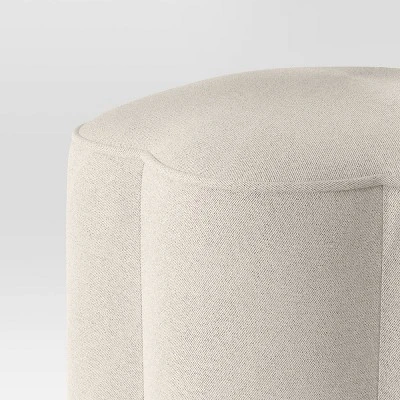 Scalloped Upholstered Ottoman - Room Essentials™ 5 Scalloped Upholstered Ottoman - Room Essentials™ - Image 3