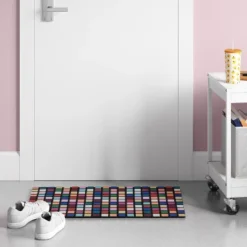 1'6"x2'6" Recycled Rubber Blocks Indoor/Outdoor Doormat - Room Essentials™: Skid-Resistant, Quick-Drying, Beige