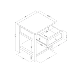 Traditional Side Table With Storage Drawer Classic White - Room Essentials™ -Room Essentials GUEST 6f705cf8 c836 49dd a5df 2300983d08b2