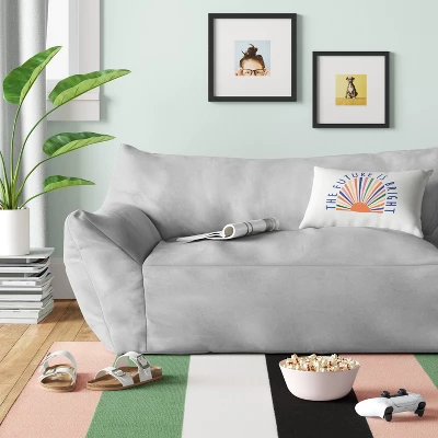 Bean Bag Loveseat Gray - Room Essentials™ 3 Bean Bag Loveseat Gray - Room Essentials™