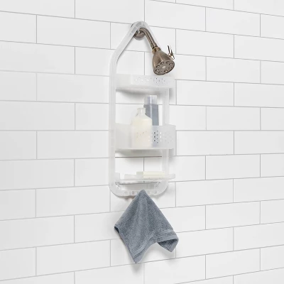 Three Tier Over The Shower Caddy Frosted - Room Essentials™ 3 Three Tier Over The Shower Caddy Frosted - Room Essentials™