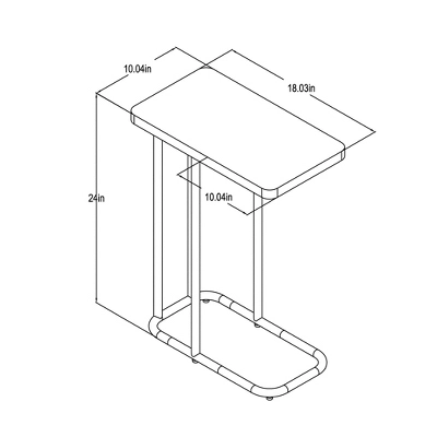 Mixed Material Wood And Metal Rectangle Top C Table Natural Wood - Room Essentials™ 6 Mixed Material Wood And Metal Rectangle Top C Table Natural Wood - Room Essentials™ - Image 4