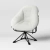 Padded Hex Swivel Dorm Chair Cream - Room Essentials™: Upholstered College Dorm Essential, No Assembly Required 1 Padded Hex Swivel Dorm Chair Cream - Room Essentials™: Upholstered College Dorm Essential, No Assembly Required -Room Essentials GUEST 76a4a4b9 d648 4944 94af ab739256b4ae