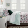 Microfiber Reversible Floral Print Comforter Light Purple/Mint Green - Room Essentials™ -Room Essentials GUEST 7beae34a 62c7 48ee abcf 694efcee35df
