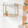 On The Wall 2 Tier Shelving Rack Metallic Gold - Room Essentials™ -Room Essentials GUEST 7f0b8673 b988 4818 b236 6471a9c55b0d