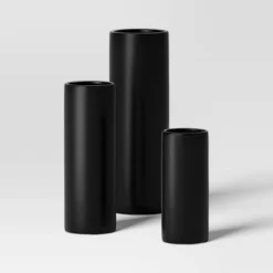 3pc Vase Set Ceramic Cylinder - Room Essentials™ -Room Essentials GUEST 87d890fe 748d 40c6 93e8 90958d042de8