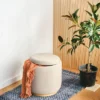Round Upholstered Storage Ottoman - Room Essentials™ 2 Round Upholstered Storage Ottoman - Room Essentials™ -Room Essentials GUEST 8a100fce e1e9 409f 820a 4163d9fec512