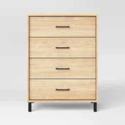 Mixed Material Wood And Metal 4 Drawer Dresser Updated Base Natural Wood - Room Essentials™ 8 Mixed Material Wood And Metal 4 Drawer Dresser Updated Base Natural Wood - Room Essentials™ -Room Essentials GUEST 9173e147 053e 433a be17 be44ad346f69