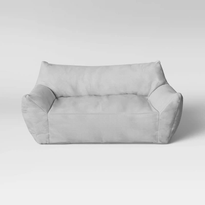 Bean Bag Loveseat Gray - Room Essentials™ 4 Bean Bag Loveseat Gray - Room Essentials™ - Image 2