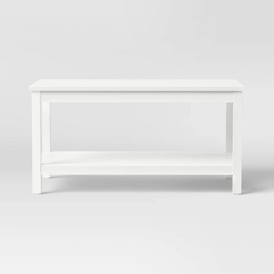 Traditional Coffee Table With Storage Shelf Classic White - Room Essentials™ 4 Traditional Coffee Table With Storage Shelf Classic White - Room Essentials™ - Image 2