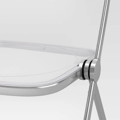 Modern Metal Acrylic Folding Chair - Room Essentials™ 7 Modern Metal Acrylic Folding Chair - Room Essentials™ - Image 5