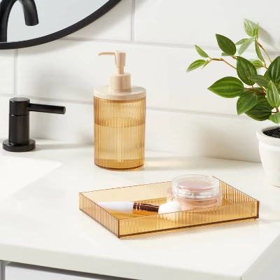 Ribbed Tray Tan - Room Essentials™ 3 Ribbed Tray Tan - Room Essentials™