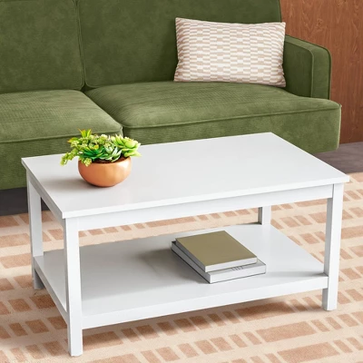Traditional Coffee Table With Storage Shelf Classic White - Room Essentials™ 3 Traditional Coffee Table With Storage Shelf Classic White - Room Essentials™