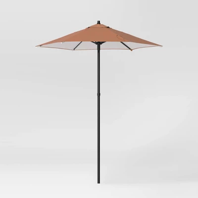 6' Round Outdoor Patio Market Umbrella With Black Pole - Room Essentials™ 17 6' Round Outdoor Patio Market Umbrella With Black Pole - Room Essentials™ - Image 15