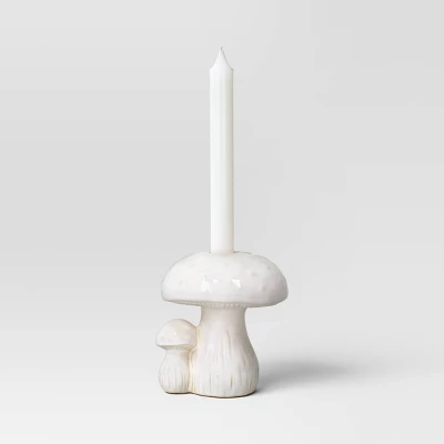 Ceramic Mushroom Taper Candle Holder - Room Essentials™ 4 Ceramic Mushroom Taper Candle Holder - Room Essentials™ - Image 2