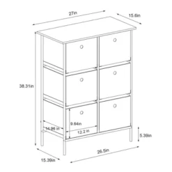 Fabric 6-Bin Tall Vertical Dresser Black Frame - Room Essentials™ -Room Essentials GUEST afc14edf 7c8e 459e bac2 9d1fd06b6f4f