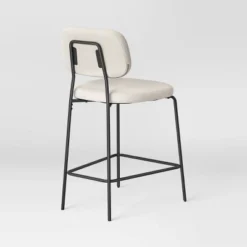 24" Upholstered With Metal Base Counter Height Barstool Cream Boucle - Room Essentials™ 9 24" Upholstered With Metal Base Counter Height Barstool Cream Boucle - Room Essentials™ -Room Essentials GUEST b5041e38 5c90 4b77 aef6 0b180d94a9c8