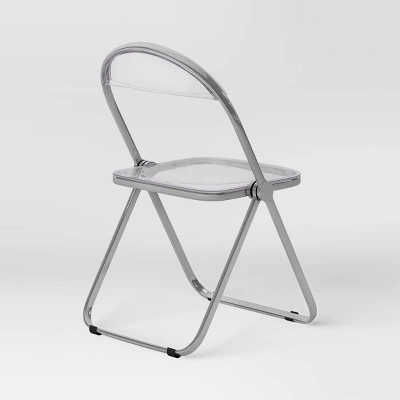 Modern Metal Acrylic Folding Chair - Room Essentials™ 5 Modern Metal Acrylic Folding Chair - Room Essentials™ - Image 3
