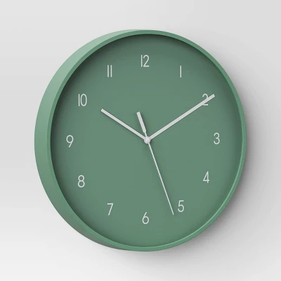 12" Wall Clock Green - Room Essentials™ 4 12" Wall Clock Green - Room Essentials™ - Image 2