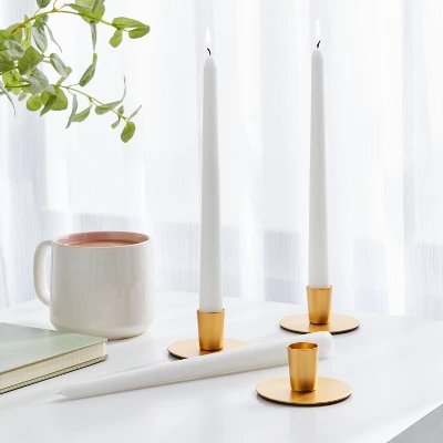 12pk Unscented Taper Candles White - Room Essentials™: Paraffin Wax, 10.6" Long, 6hr Burn Time, Set Of 12 3 12pk Unscented Taper Candles White - Room Essentials™: Paraffin Wax, 10.6" Long, 6hr Burn Time, Set Of 12