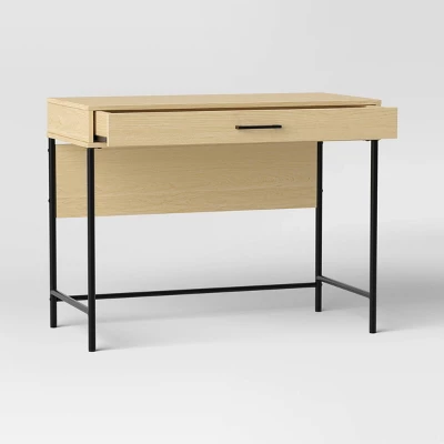 Wood And Metal Dorm Writing Desk With Storage Drawer - Room Essentials™ 4 Wood And Metal Dorm Writing Desk With Storage Drawer - Room Essentials™ - Image 2